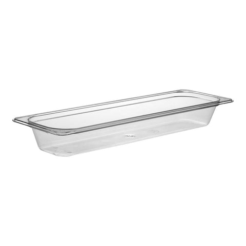 Cambro 22LPCW135 Camwear 1/2 Size Long Clear Polycarbonate Food Pan 2-1/2" Deep