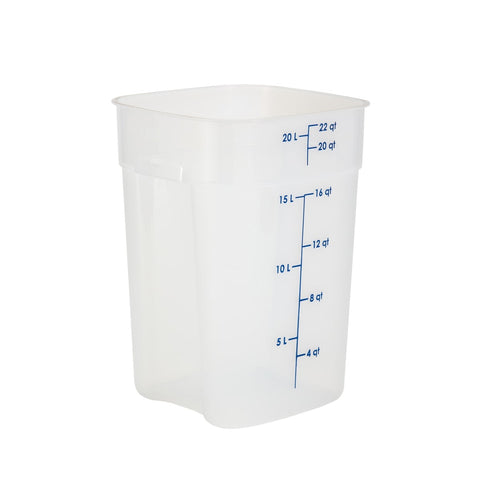 Cambro 22SFSPROPP190 CamSquare FreshPro 22 qt Translucent Square Food Storage Container