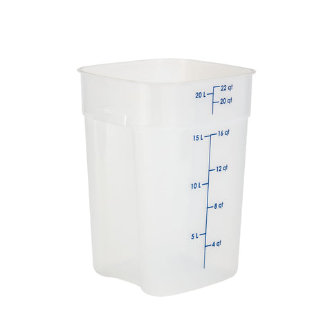 Cambro 22SFSPROPP190 CamSquare FreshPro 22 qt Translucent Square Food Storage Container