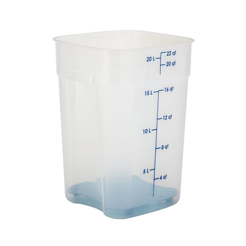 Cambro 22SFSPROPP190 CamSquare FreshPro 22 qt Translucent Square Food Storage Container