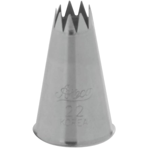 Ateco 22 Open Star Piping Tip - Star Tip #22 for Cakes, Cupcakes, and Pastry Decoration