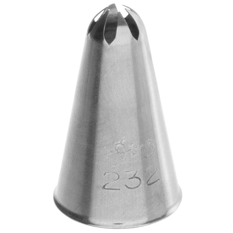 Ateco 232 Closed Star Piping Tip - Stainless Steel Pastry Tube