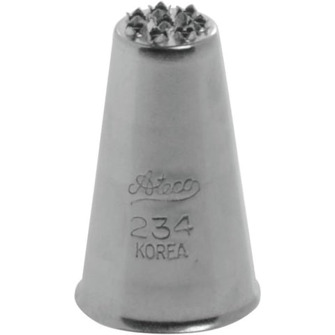 Ateco 234 Large Grass Vermicelli Multi-Opening Piping Tip - Stainless Steel Cake Decorating Tip