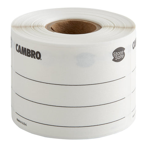 Cambro 23SLINB250 StoreSafe Blank Dissolvable Food Rotation Label Roll, 3" x 2"