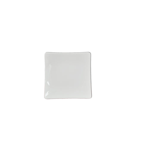 Thunder Group 24006WT 6" x 6" Classic White Square Flare Melamine Plate