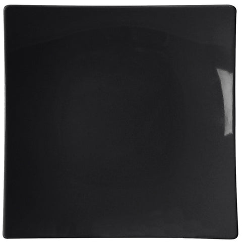 Thunder Group 24007BK Classic Black 7-3/8" Square Flare Melamine Plate