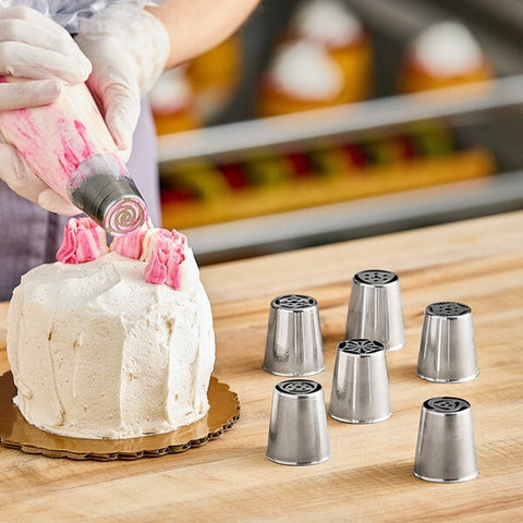 Ateco 24007 7-Piece Stainless Steel Tulip/Rose Piping Tip Set