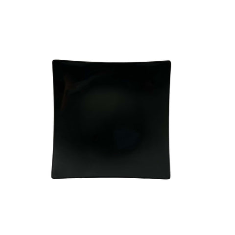 Thunder Group 24010BK 10" x 10" Square Flare Black Melamine Plate