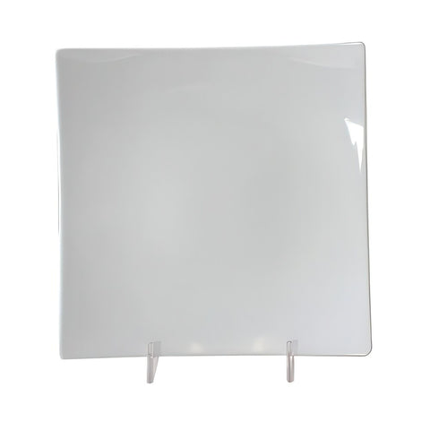 Thunder Group 24012WT Classic White 12-3/8" Square Flare Melamine Plate