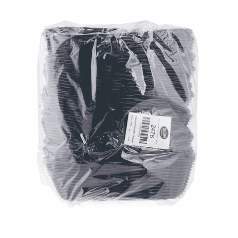 TableCraft 2476 10" Black Oval Handwoven Polypropylene Basket