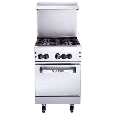 Vulcan 24S-4B-QS-PLATINUM 24 in Gas Restaurant Range with 4 Burners and Standard Oven