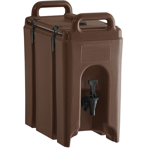 Cambro 250LCD131 Camtainer 2.5 Gallon Dark Brown Insulated Beverage Dispenser