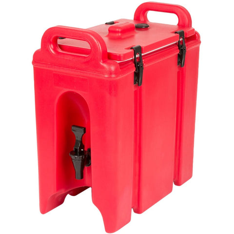 Cambro 250LCD158 Camtainer 2.5 Gallon Hot Red Insulated Beverage Dispenser