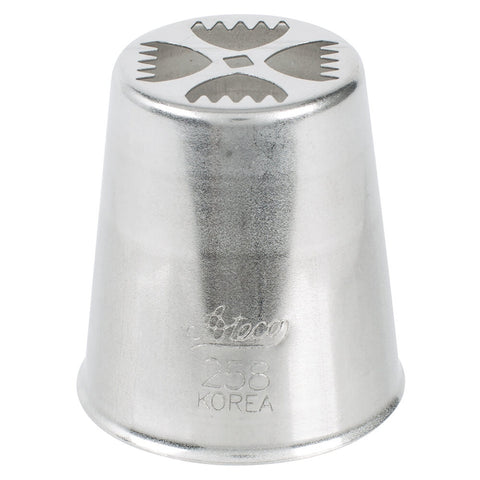 Ateco 258 Russian Piping Tip - Large Stainless Steel Pastry Tube for Floral Designs