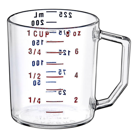 Cambro 25MCCW135 Camwear 1-Cup Clear Polycarbonate Measuring Cup