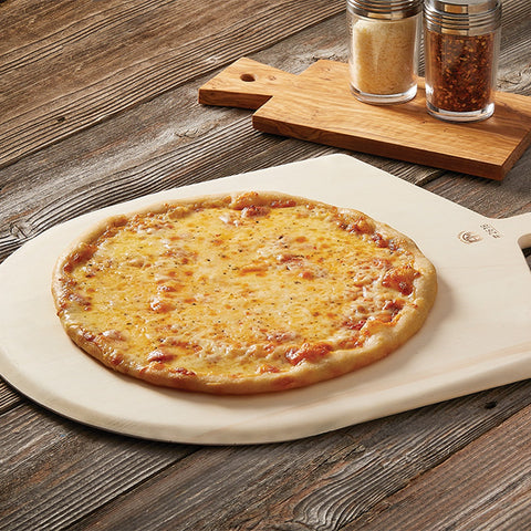 American Metalcraft 2616 Deluxe Wood Pizza Peel with Short Handle, 17" x 16" Blade