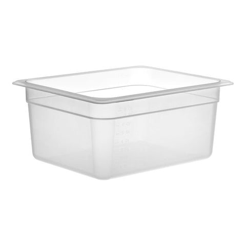 Cambro 26PP190 1/2 Size Translucent Polypropylene Food Pan, 6" Deep