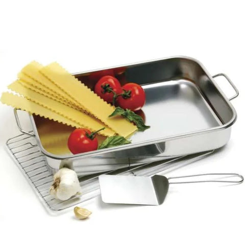 Norpro NORP272 Stainless Steel Roast Pan Set with Rack and Spatula