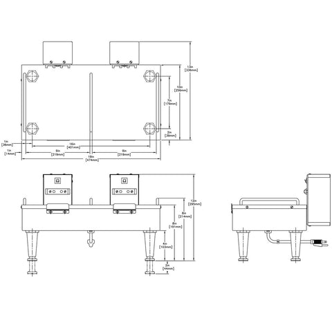 BUNN 27875.0000 2SH Soft Heat Stand for 2 Satellite Coffee Servers, Stainless Steel