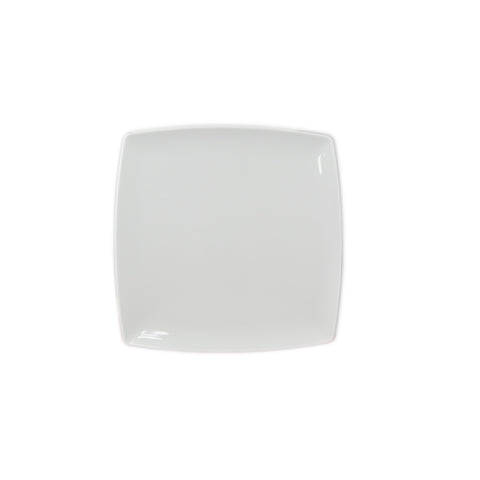 Thunder Group 29012WT 12" x 12" Square Melamine Plate, 1" Deep, Classic White