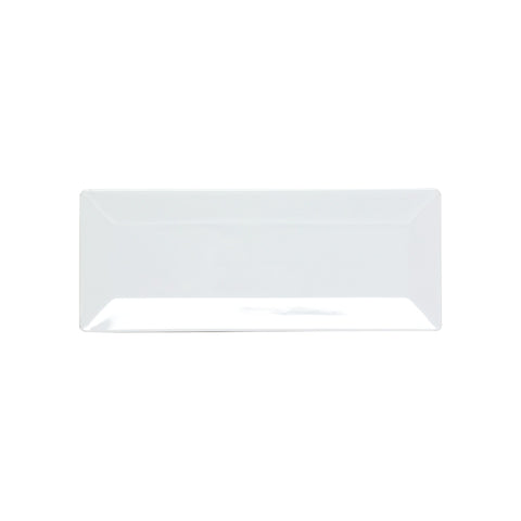 Thunder Group 29115WT Classic White 15" x 5-1/4" Rectangular Melamine Plate