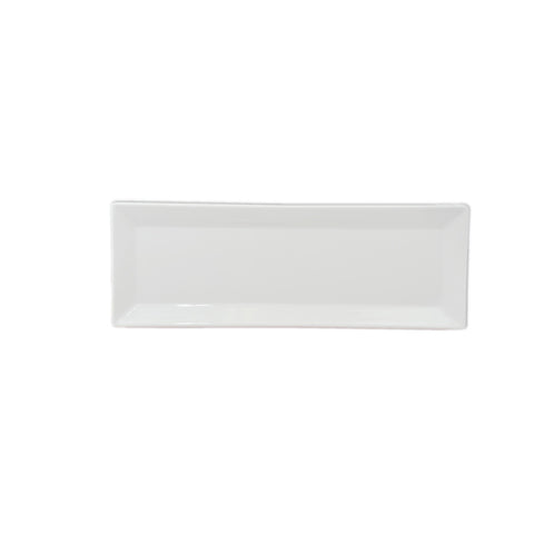 Thunder Group 29115WT Classic White 15" x 5-1/4" Rectangular Melamine Plate