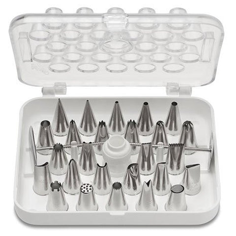Ateco 782 29-Piece Decorating Tube Set with Hinged Storage Box