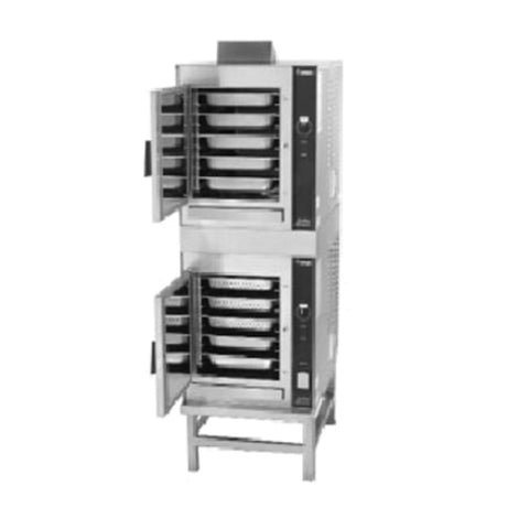 Groen (2)HY-5GF HyperSteam Double-Stack Natural Gas Convection Steamer