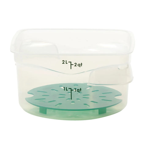 Cambro 2RFSPROPP190 FreshPro CamRounds 2 Qt. Translucent Round Polypropylene Food Storage Container