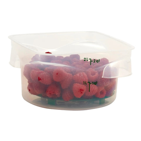 Cambro 2RFSPROPP190 FreshPro CamRounds 2 Qt. Translucent Round Polypropylene Food Storage Container