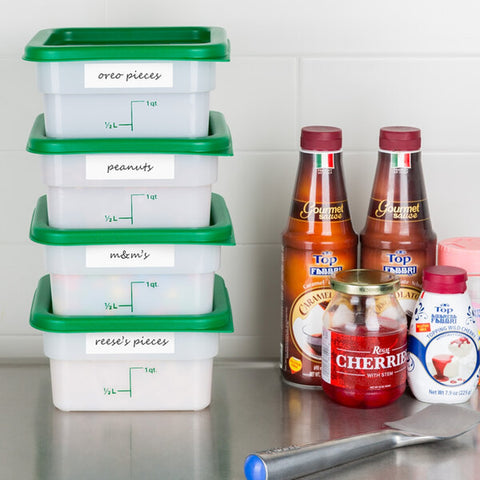 Cambro 2SFSP148 2 Qt. White Square CamSquare Polyethylene Food Storage Container