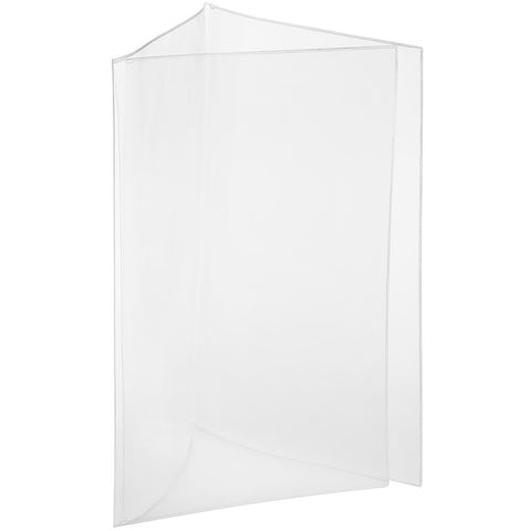 H. Risch, Inc. 300 8.5X14 Triple Panel Six View Clear Heat Sealed Menu Cover, 8-1/2" x 14"