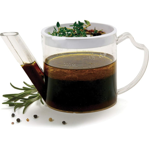 Norpro 3023 2-Cup Fat Separator and Strainer, Clear, Dishwasher Safe