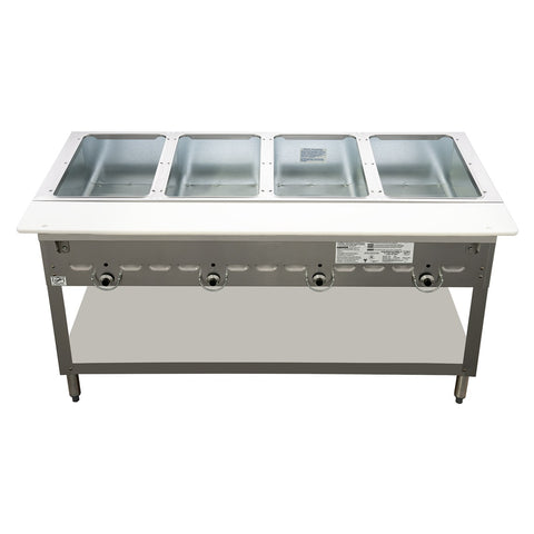 Duke Manufacturing 304-LP Aerohot 4-Well LP Gas Steam Table with Poly Cutting Board