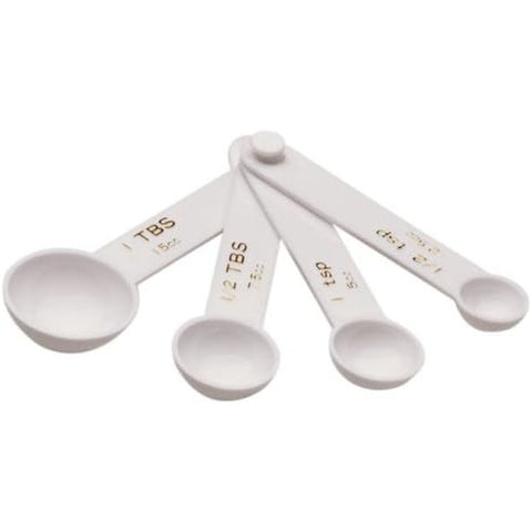 Norpro 3041W 4-Piece Plastic Measuring Spoon Set