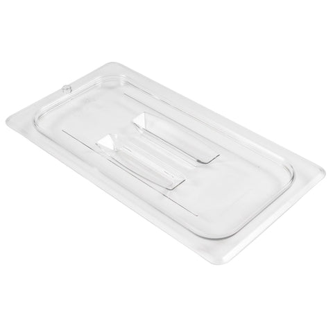 Cambro 30CWCH135 Camwear 1/3 Size Polycarbonate Food Pan Cover with Handle, Clear