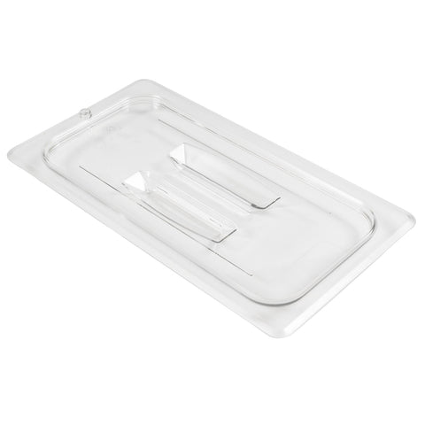 Cambro 30CWCH135 Camwear 1/3 Size Polycarbonate Food Pan Cover with Handle, Clear