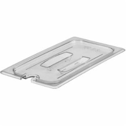Cambro 30CWCHN135 Camwear 1/3 Size Notched Food Pan Cover with Handle, Clear Polycarbonate