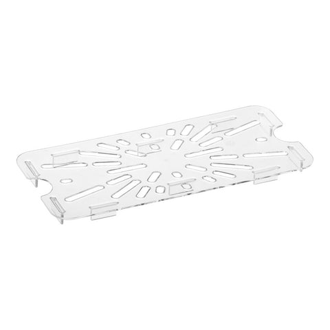 Cambro 30CWD135 Camwear 1/3 Size Clear Polycarbonate Drain Shelf