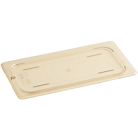 Cambro 30HPC150 H-Pan 1/3 Size Amber High Heat Flat Lid