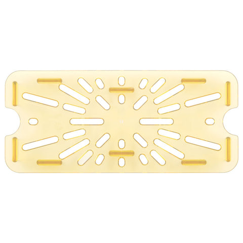 Cambro 30HPD150 1/3 Size Amber High Heat Drain Shelf for H-Pan