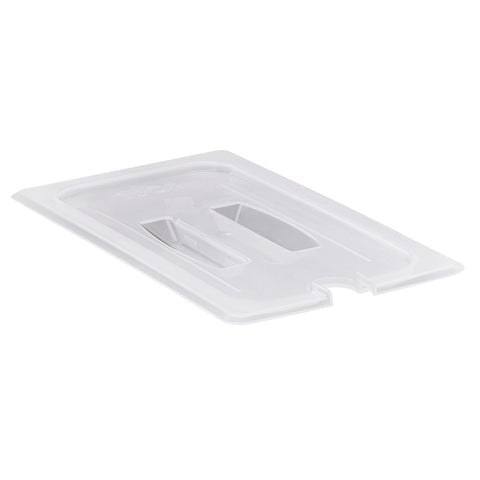 Cambro 30PPCHN190 1/3 Size Translucent Polypropylene Food Pan Cover with Handle and Spoon Notch