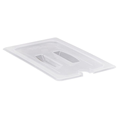 Cambro 30PPCHN190 1/3 Size Translucent Polypropylene Food Pan Cover with Handle and Spoon Notch