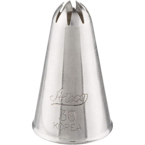 Ateco 30 Closed Star Piping Tip - Stainless Steel Cake Decorating Tube