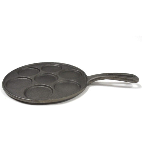 Norpro 3117 Cast Iron Plett Pan - 7-Well Pancake Pan