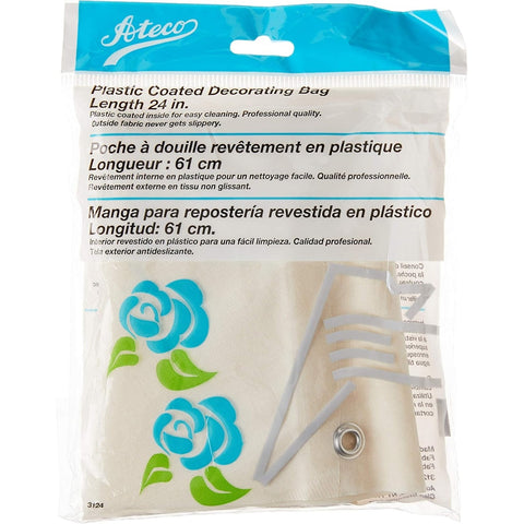 Ateco 3124 Plastic Coated Canvas Decorating Bag, 24-Inch, Reusable, Made in USA