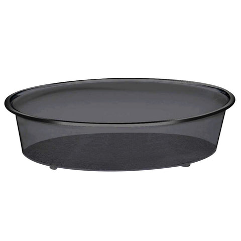 Cal-Mil 316-12-13 Turn N Serve Black Deep Round Acrylic Tray, 12" Diameter