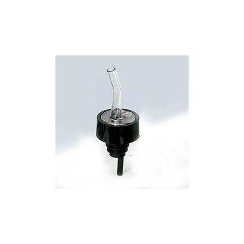 Spill-Stop 320-01 Whiskeygate Clear Plastic Liquor Pourer with Black Collar