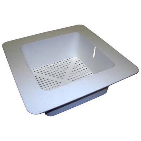AllPoints Foodservice Parts & Supplies 321392 Flanged Floor Drain Strainer Bar Sink Basket, White Plastic