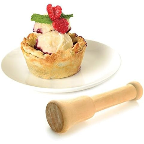Norpro 3253 Tart Tamper - Dual-Sided Wooden Pastry Tool
